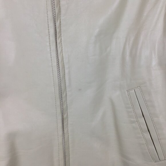 Vericci Cream Leather Jacket - Picture 7 of 11